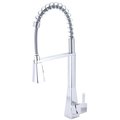 Olympia Single Handle Pre-Rinse Spring Pull-Down Kitchen Faucet in Chrome K-5070